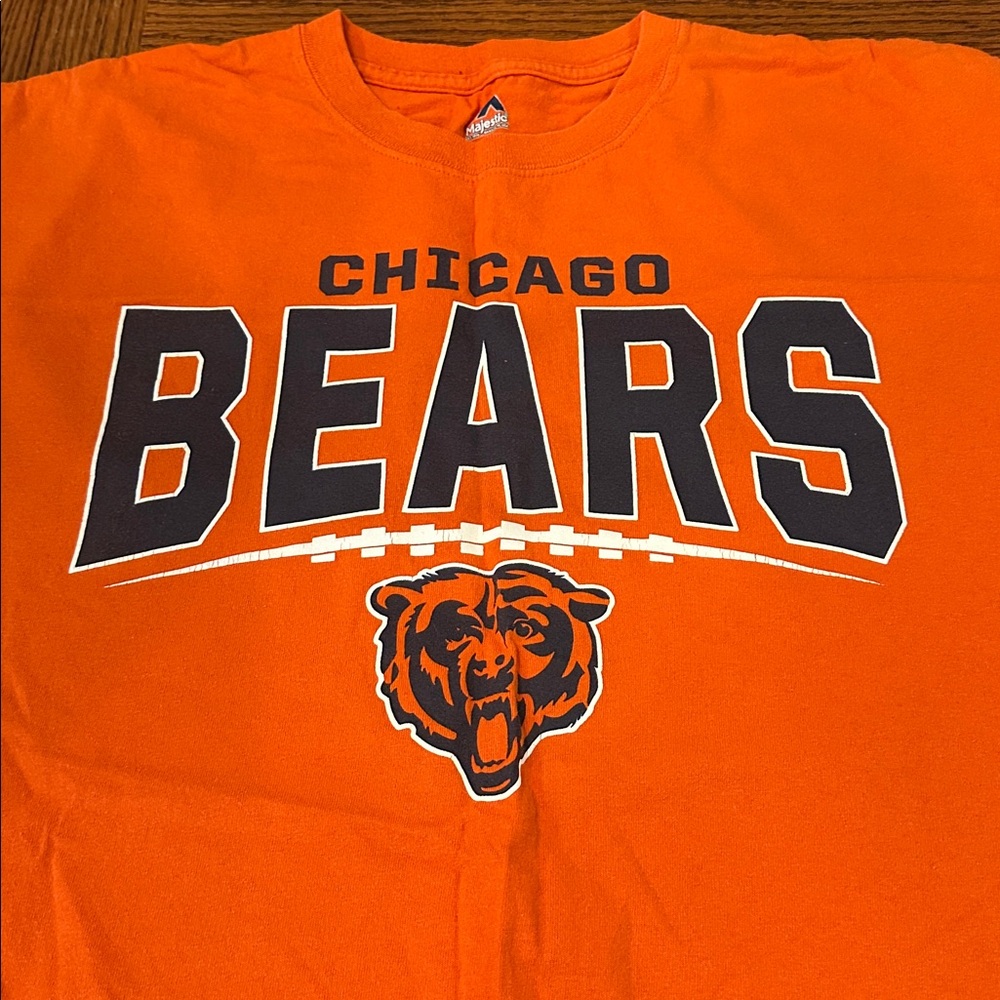 Majestic Orange Chicago Bears men’s T-Shirt size 2XL - Picture 2 of 4